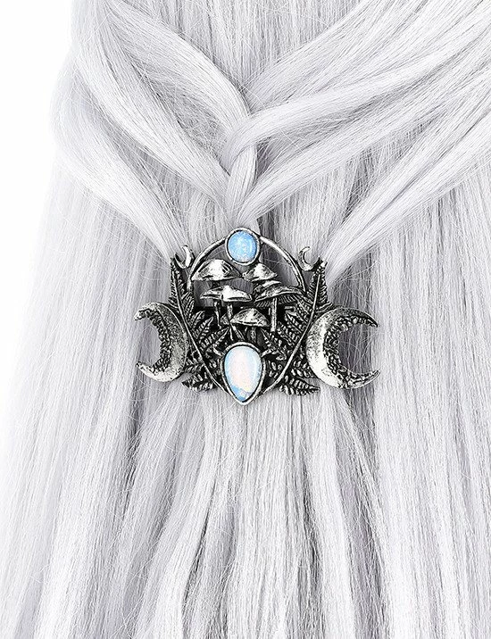 Restyle Hair Accessories Magic Forest Gothic Barrette With Moon Stone Hairclip - Image 2