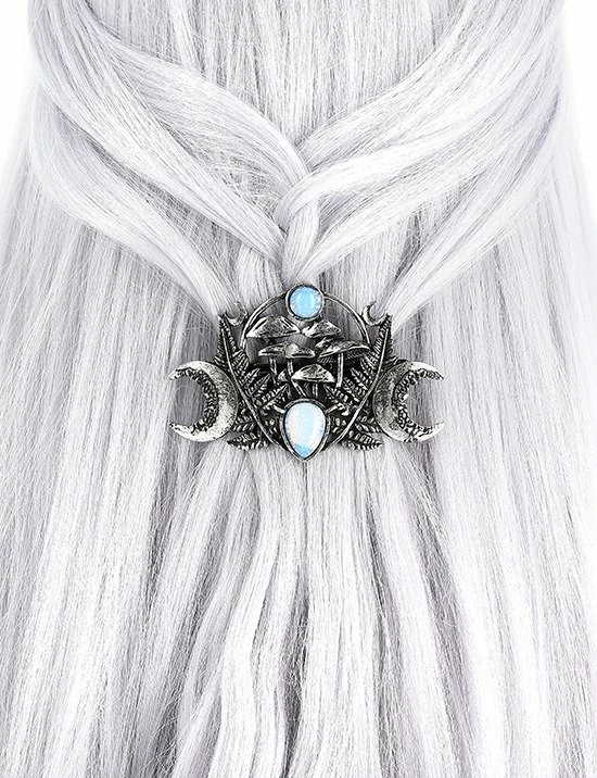 Restyle Hair Accessories Magic Forest Gothic Barrette With Moon Stone Hairclip - Image 3