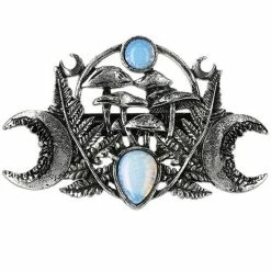 Restyle Hair Accessories Magic Forest Gothic Barrette With Moon Stone Hairclip
