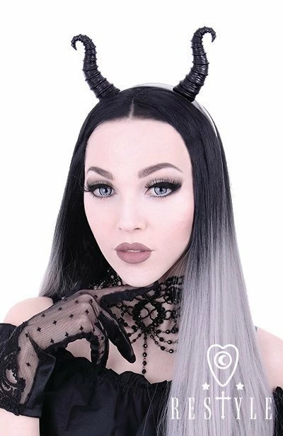 Restyle Hair Accessories Maleficent Horns Gothic Black Headpiece Diabolical Headband - Image 3
