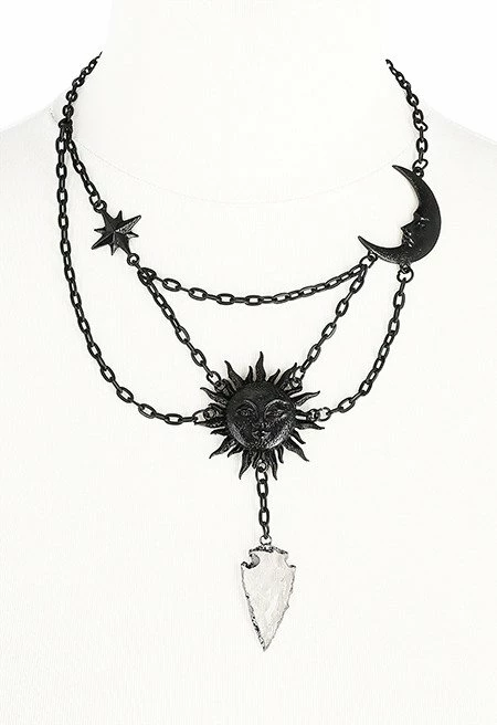 Restyle Necklaces Moon & Sun Black Necklace - Image 2