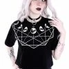 Restyle T-Shirts Moon Phases Geometry Gothic Crop Top