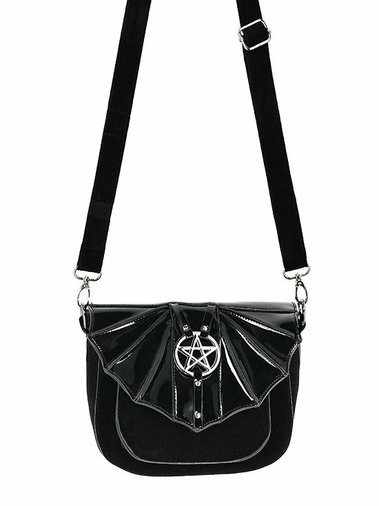 Restyle Purses & Handbags Night Creatures Bag Small Gothic Bat Handbag With Pentagram - Image 2