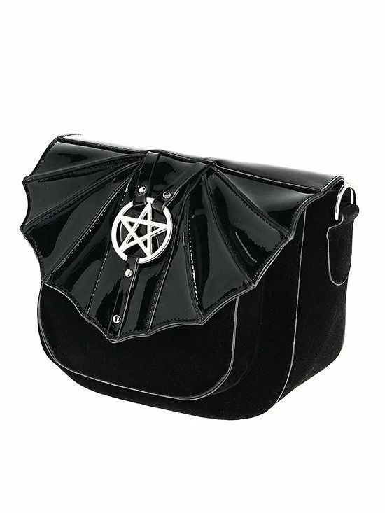 Restyle Purses & Handbags Night Creatures Bag Small Gothic Bat Handbag With Pentagram - Image 3