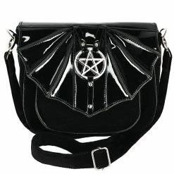 Restyle Purses & Handbags Night Creatures Bag Small Gothic Bat Handbag With Pentagram