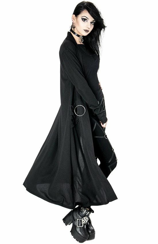 Restyle Coats Nightwalker Coat Long Jacket Cardigan With Pockets - Image 5
