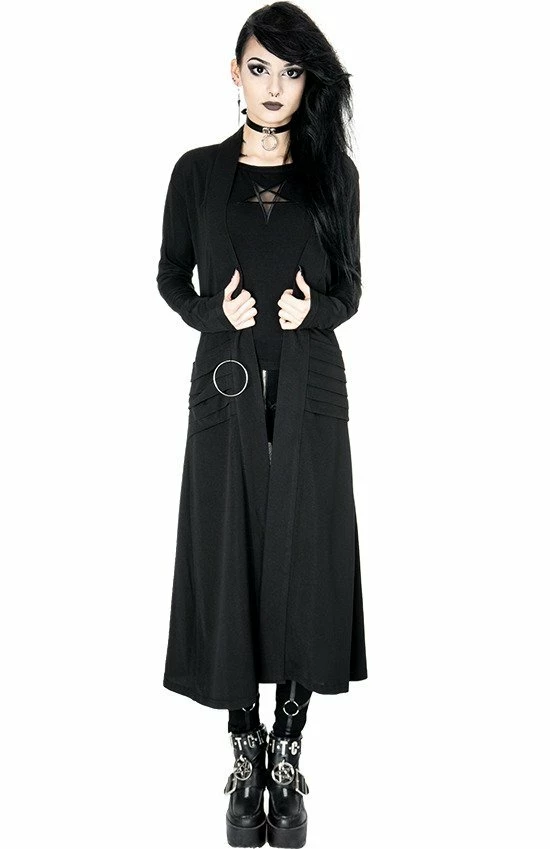 Restyle Coats Nightwalker Coat Long Jacket Cardigan With Pockets