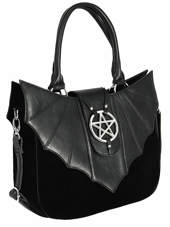 Restyle Purses & Handbags Ominous Bag Bat Purse With Pentagram - Image 3