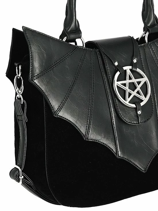 Restyle Purses & Handbags Ominous Bag Bat Purse With Pentagram - Image 5