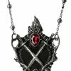 Restyle Necklaces Sacred Heart Pendant Swords And Antlers Necklace