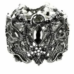 Restyle Bracelets Silver Gothic Snake Wide Bracelet