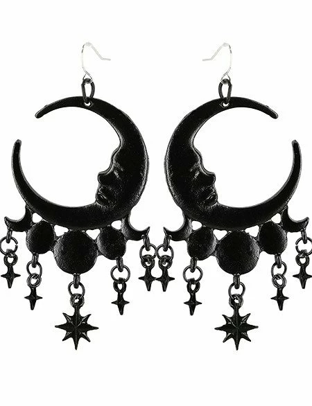 Restyle Sleepless Nights Black Earrings