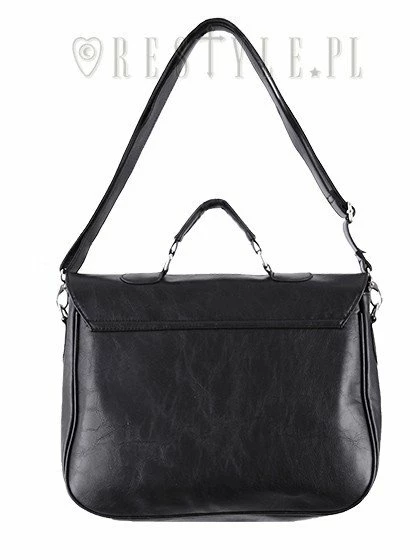 Restyle Purses & Handbags Steampunk Satchel Bag Irregular Briefcase Black Mechanism - Image 4