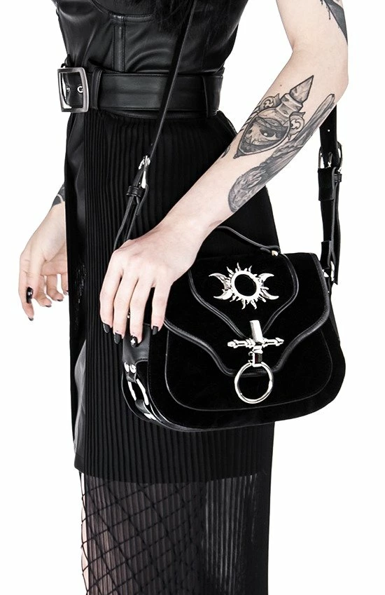 Restyle Purses & Handbags Triple Goddess Gothic Handbag With Crescent Moons And Sun - Image 3