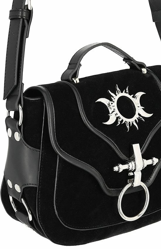 Restyle Purses & Handbags Triple Goddess Gothic Handbag With Crescent Moons And Sun - Image 4