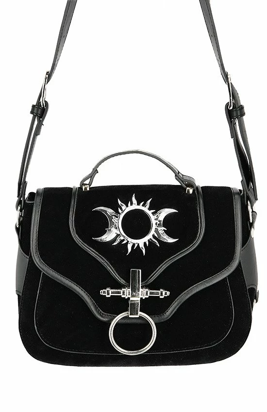 Restyle Purses & Handbags Triple Goddess Gothic Handbag With Crescent Moons And Sun - Image 5