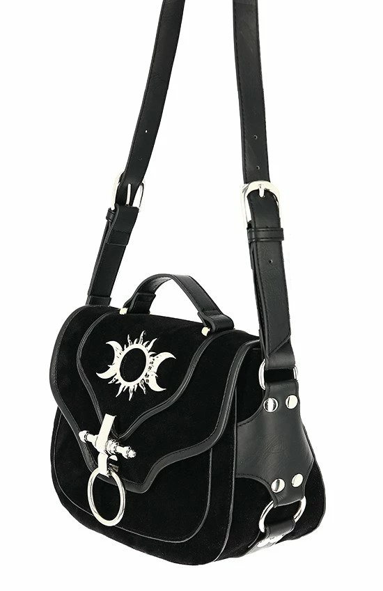 Restyle Purses & Handbags Triple Goddess Gothic Handbag With Crescent Moons And Sun - Image 6