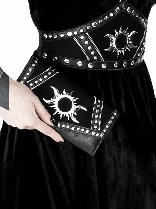 Restyle Purses & Handbags Tripple Goddess Wallet Gothic Moon And Sun - Image 2
