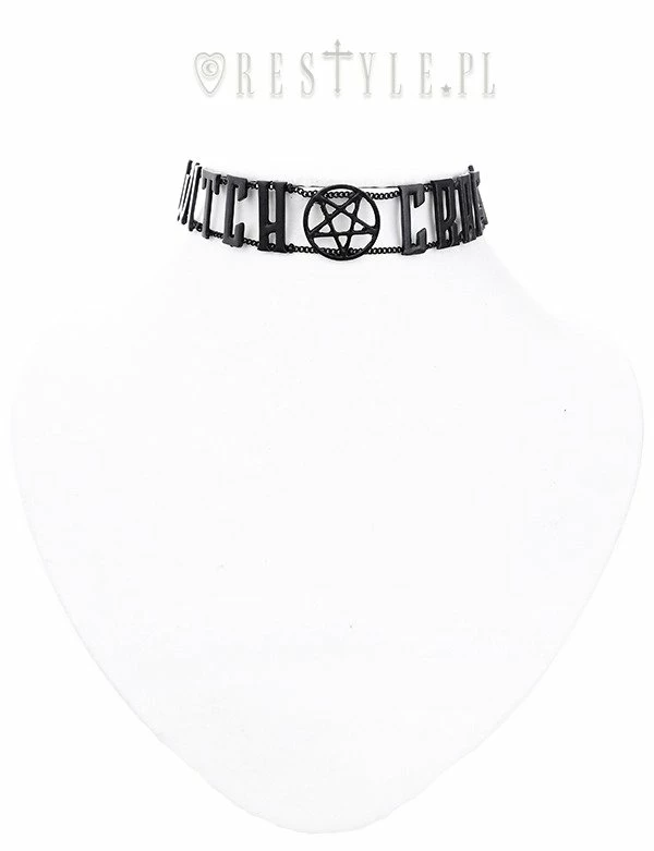 Restyle Ties & Neckwear Witchcraft Black Chain Collar - Image 3