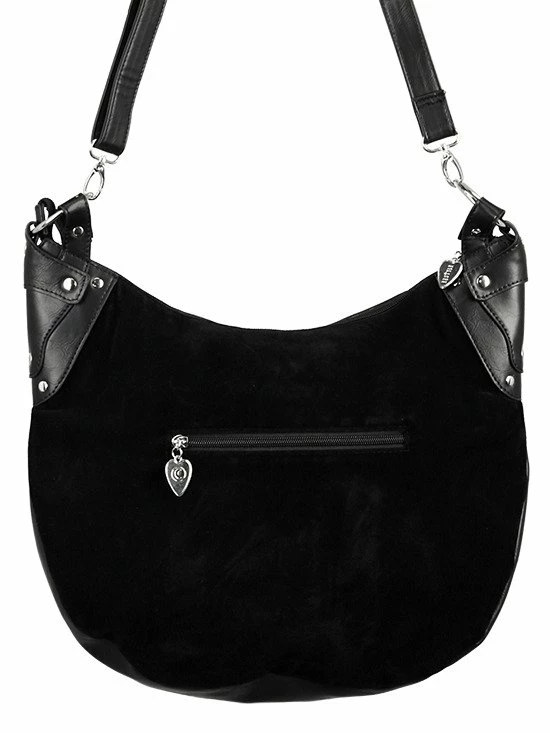 Restyle Purses & Handbags Witchcraft Pentagram Zipper Black Hobo Purse - Image 5